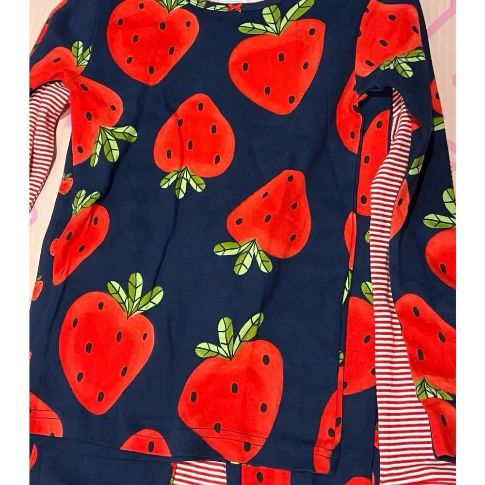 NWT❤️Carter’s Girls 4-Piece Tops & Bottoms Strawberry Pajama Set sz12